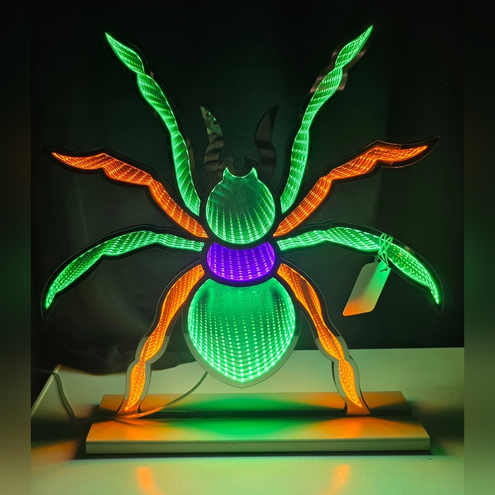 Spider Fiber‎ Optic Infinity Wall Halloween Decor